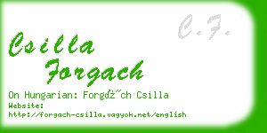 csilla forgach business card
